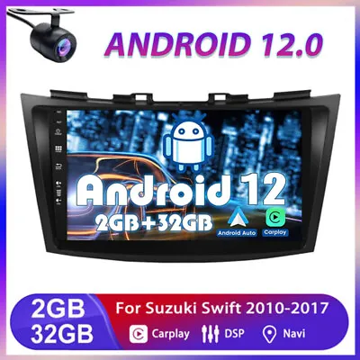 $259.99 • Buy Sat Nav For Suzuki Swift 2010-2017 Car Radio Stereo Android 12 DSP Car Play 32GB