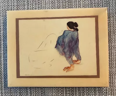 Vintage 1970’s RC Gorman Crystal Tile Art Signed 8 1/4”x 6 3/8” Navajo Nation • $24