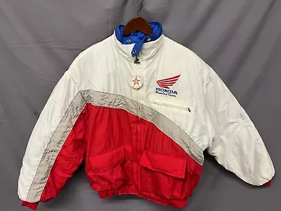 Vintage Hondaline Honda Racing Team Winter Puffer Jacket 80's Look • $100