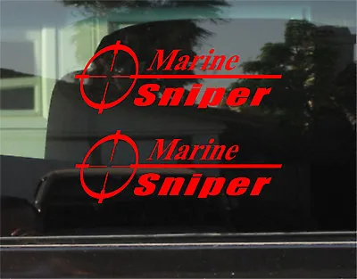 Marine Sniper Vinyl Decal / Sticker Pair • $4.99