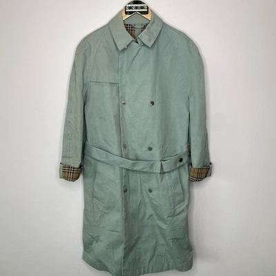 £42 • Buy Vintage Burberry London Womens Nova Check Long Belted Trench Coat.