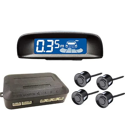 Car Parking Sensor Backup Radar System Kit LCD Reverse Monitor 4Pc Black Sensors • $35.90