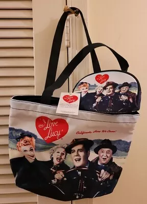 I Love Lucy Tote Bag With Cosmetic Bag -  California Here We Come - BRAND NEW • $39