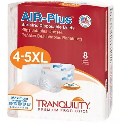 Tranquility Air-Plus Bariatric Disposable Diaper Briefs Heavy 3XL/4XL/5XL ✅ • $32.99