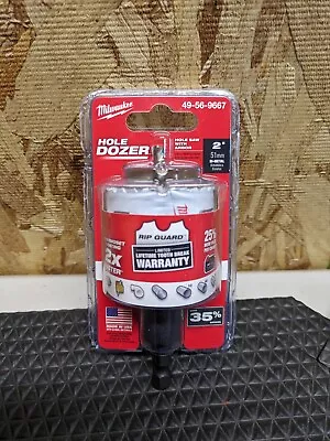 Milwaukee2 In. Hole Dozer Bi-Metal Hole Saw With 3/8 In. Arbor & Pilot Bit • $12.99