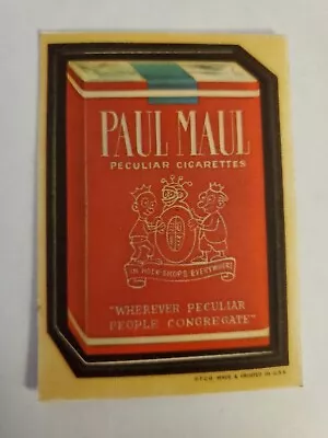 1973 Wacky Packages Series 1 Paul Maul Cigarettes Cloth Sticker • $9.99