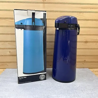 Vintage Air Pump Pot Vacuum Liquid Dispenser Purple Hot Cold Coffee Juice • $18.52