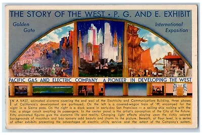 Pacific Gas And Electric Company The Story Of West P.G. And E Exhibit Postcard • $9.98