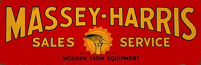 Massey - Harris  Sales And Service Metal Sign • $76.46