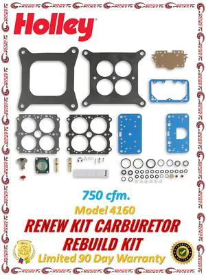 Holley Renew Rebuild Kit Carburetor Rebuild Kit Model Number 4160 750 CFM 37-754 • $70.75