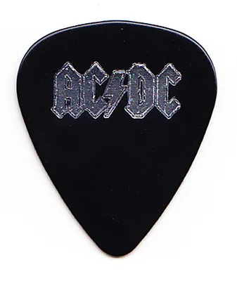 AC/DC Malcolm Young Black/Silver Foil Single-Sided Guitar Pick - 1990s • $9.99