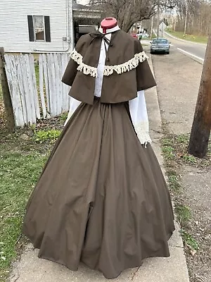 Civil War Dress Victorian Dickens Renaissance Prairie Christmas Caroling Costume • $125.99