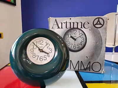 1970s New Time Table Clock Design By Bruno Porzio Artime Green Gommo • $299