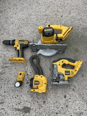 £25 • Buy Dewalt Circular Saw Combo Drill Jigsaw 2 Torches 18v Cordless