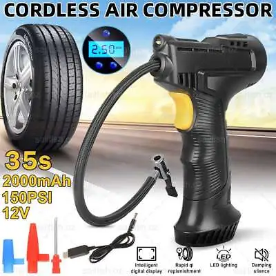 Automatic Cordless Air Compressor Pump Car Tyre Inflator Handheld LCD Digital AU • $25.49