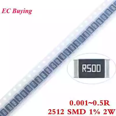 10pcs 2512 SMD Alloy Resistor Chip 2W 1% 0.1R 0.2R 0.22R 0.3R 0.33R 0.5R Ohm • $3.93