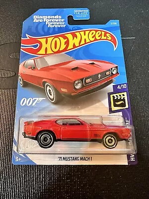 Hot Wheels JAMES BOND 007 1971 Ford Mustang Mach 1 Screen Time Diamonds Forever • $6.20