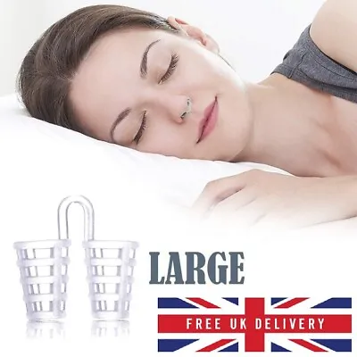 Breathe Snore Anti Snoring Sleeping Reusable Nasal Dilator Nose Silicone Clip UK • £1.90