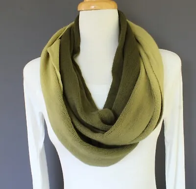 Green Olive Ombre Scarf Circle Infinity Endless Loop Long Scarf Super Soft • $26.99