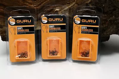 Guru QM1 Hooks Barbless Size 10 12 14 Ear Hook Feeder Match Hook NEW ORIGINAL PACKAGING • £3.43