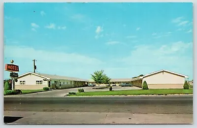 Scottsbluff Nebraska~Frank Motel~Googie Sign: Gold Spiked Ball On Top~1969 PC • $9