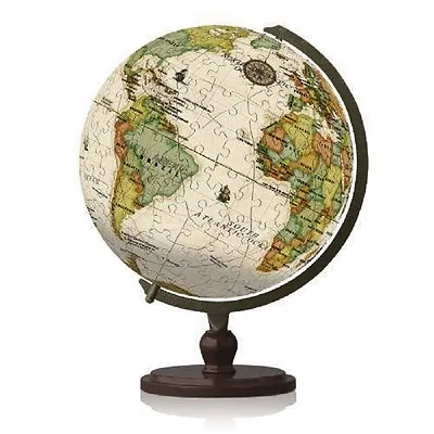 Yellow Marble Earth Globe: 3D Pintoo Jigsaw Puzzle Sphere. 240 Pieces Age 6+ • $36.75