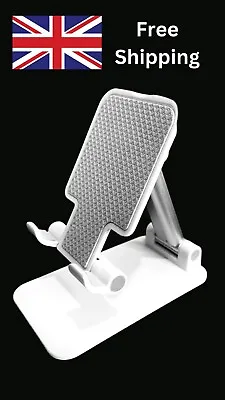 IPhone IPad Holder Stand Foldable Adjustable Desk For Apple Samsung Universal • £3.99