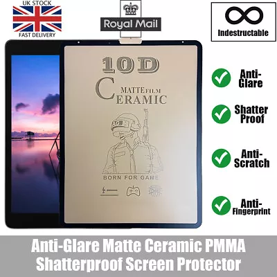  Anti-Glare Ceramic PMMA Screen Protector For IPad 7/8/9 Mini Air 5 Pro 11 12.9 • £4.99