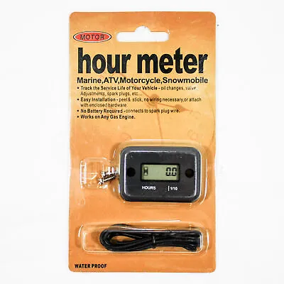 Inductive Waterproof Hour Meter Marine ATV Motorcycle Dirt Bike Sk Engine BLACK • $18.72