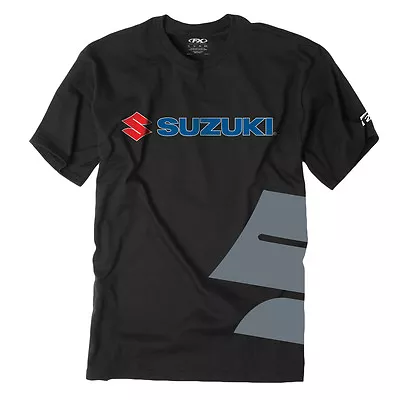 Factory Effex Suzuki Big S Black T-Shirt Tee Adult Licensed GSXR RM RMZ NEW • $26.95