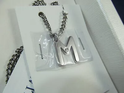 NEW Morellato Initial M Stainless Steel Necklace Diamond Chip Made In Italy • $28