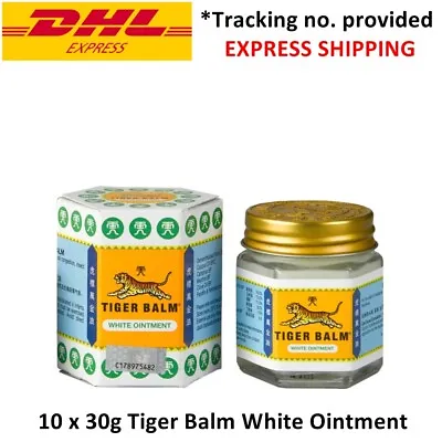 TIGER BALM White Ointment For Headache Nasal CongestionInsect Bites (10 X 30g) • $90.35