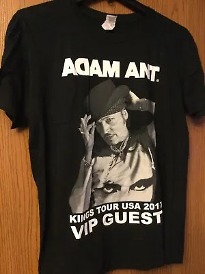 $40 • Buy Adam Ant - “King’s Tour USA 2017 - VIP Guest” - Black Shirt - L.      