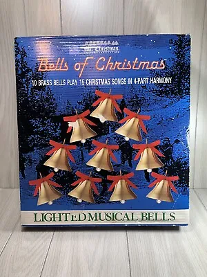 VTG Mr Christmas Bells Of Christmas Musical Decoration Lights Up Brass Harmony • $59.99
