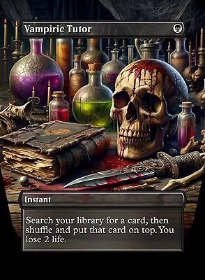 Vampiric Tutor - High Quality Custom Altered Art Card • $3.99