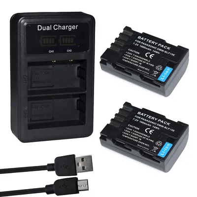 DMW-BLF19 BLF19e Battery / USB Charger For Lumix DC-G9 DMC-GH3 DMC-GH4K DC-GH5K • $10.22