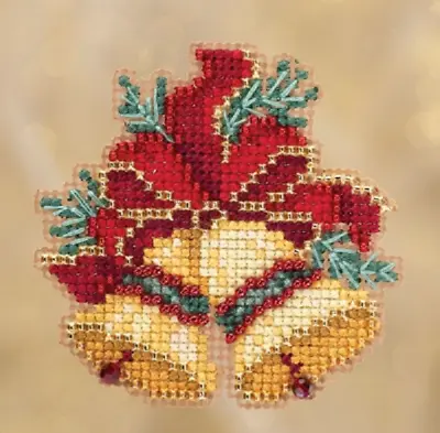 MILL HILL HOLIDAY ORNAMENTS MAGNETS Beaded Cross Stitch Kit CHRISTMAS BELLS • $7.13