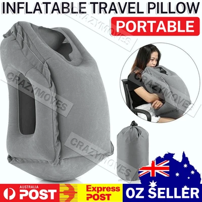 $16.95 • Buy Inflatable Air Cushion Travel Pillow For Airplane Office Nap Neck Head Chin VIC