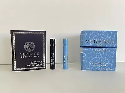 Versace Pour Homme & Man Eau Fraiche EDT Spray Samples  1 ML/0.03oz New • $11.50