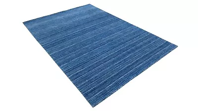 Gabbeh Carpet Blue 100% Wool Oriental Rug Handmade Loom 168x238 CM HL172 • £221.04