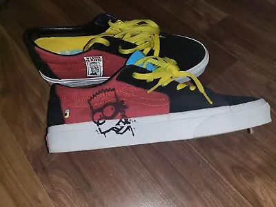 VANS X The Simpsons El Barto Bart Sk8-Low Trainers Shoes UK 8½  • £25