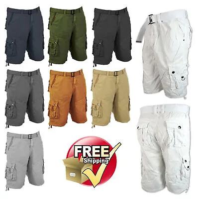 Cargo Shorts Men Belt Lava Wash Leg Ties Steintex Premium Black Label New Colors • $28.95