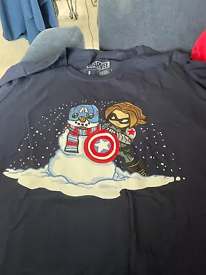 Marvel Comics Captain America Snowman T-shirt • £1