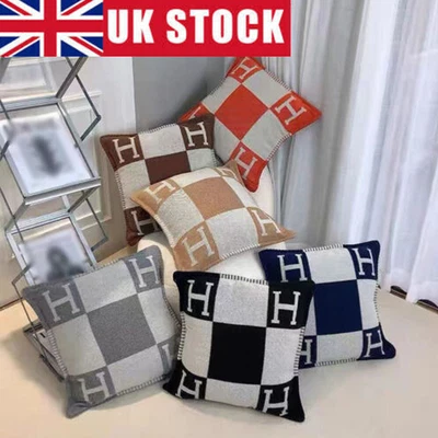 £14.59 • Buy Wool Cashmere Pillow Cover Throw Cushion Home Soft Sofa Bed Decor Gift 45x45cm