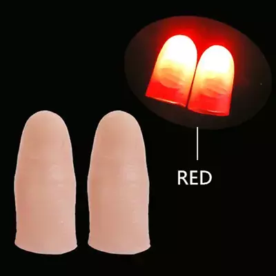 1 Pair Creative Magic Makers Red Light Up Thumb Tips With LED Red Magic Thumb Ti • $7.99