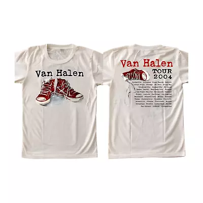 Vintage Van Halen 2004 Tour T-Shirt Shoes Gift Shirt Size S-5XL White Cotton • $9.99