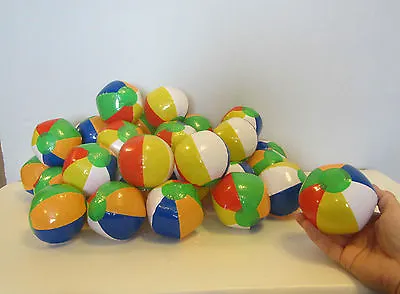 3 New Mini Beach Balls Multi Colored 5  Inflatable Pool Beachball Party Favors • $6.75