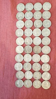 90% Silver Washington Quarters - Roll Of 40 $10 Face Value F-AU • $210