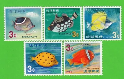 Tropical Fish Stamps Ryukyu Islands Marine Life Clown Puffer Triger Tang New Mnh • £1.45