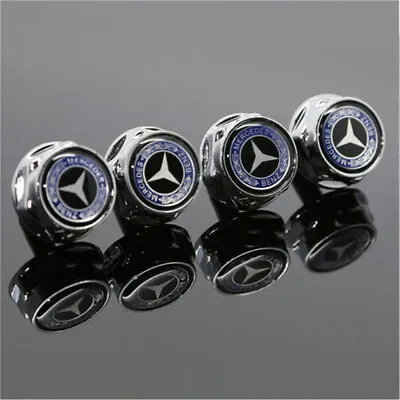 For Mercedes-Benz 4X Metal Car Anti-Theft License Plate Frame Screws Caps Covers • $15.99